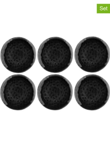 Björn 6er-Set: Speiseteller "Moon" in Schwarz - Ø 28,5 cm