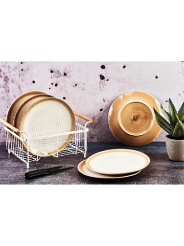 Björn 6-delige set: dinerborden "Cosmos" wit/beige - Ø 27,5 cm