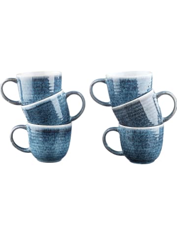 Björn 6-delige set: koffiekoppen "Cosmos" blauw - 300 ml