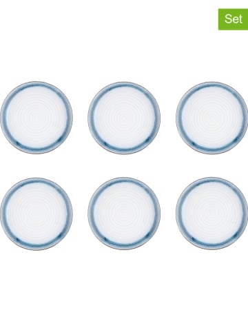 Björn Talerzyki deserowe (6 szt.) "Cosmos" w kolorze biało-niebieskim - Ø 21,5 cm
