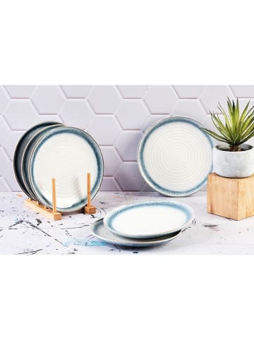 Björn 6er-Set: Dessertteller "Cosmos" in Weiß/ Blau - Ø 21,5 cm
