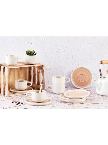 Björn Filiżanki (6 szt.) "Oxygen" w kolorze jasnoróżowym do kawy - 200 ml