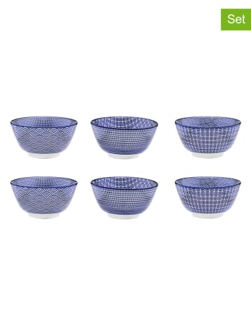 Björn 6-delige set: voorgerechtkommen "Dark" donkerblauw - Ø 12 cm
