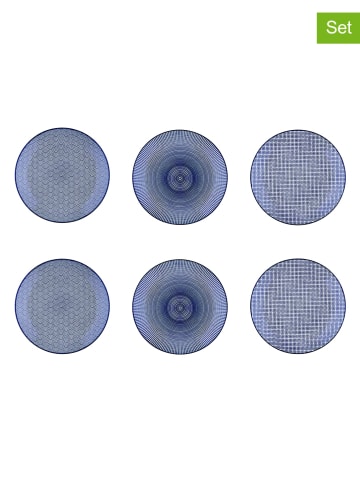 Björn 6-delige set: dessertborden "Dark" donkerblauw - Ø 21 cm