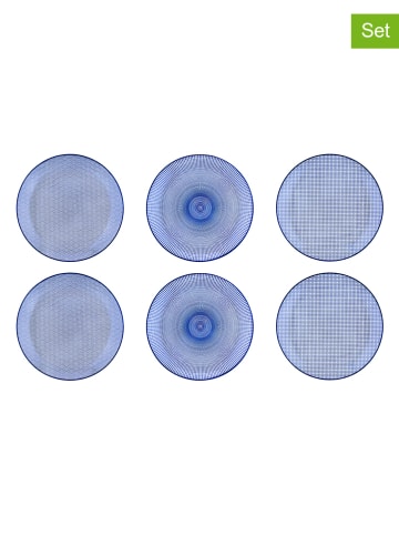 Björn 6-delige set: dinerborden "Dark" donkerblauw - Ø 26 cm