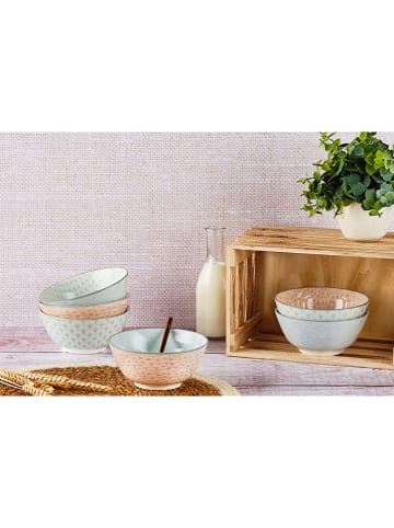 Björn 6-delige set: ontbijtkommen "Pastel" lichtblauw/lichtgroen/lichtroze - Ø 15 cm