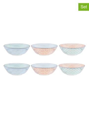 Björn 6-delige set: saladekommen "Pastel" lichtblauw/lichtgroen/lichtroze - Ø 21 cm