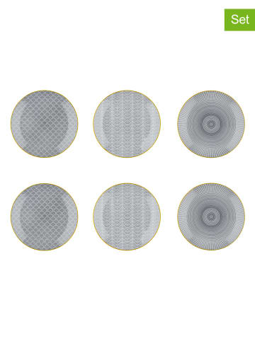 Björn Talerzyki deserowe (6 szt.) "Eclipse" w kolorze szarym - Ø 21 cm