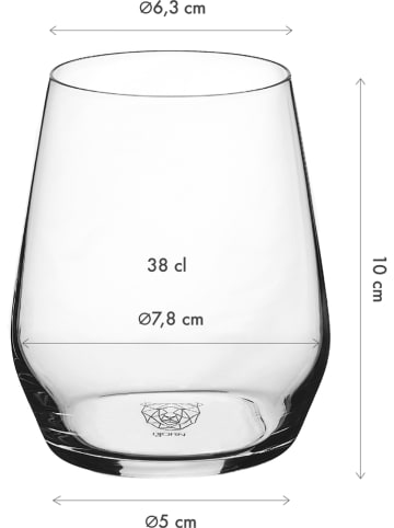 Björn Szklanki (6 szt.) "Lagom" - 380 ml