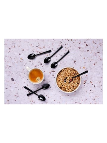 Björn Łyżeczki (6 szt.) "Telmo" w kolorze czarnym do kawy - dł. 12 cm