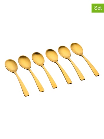 Björn Łyżeczki (6 szt.) "Oglu" w kolorze złotym do kawy - dł. 12 cm