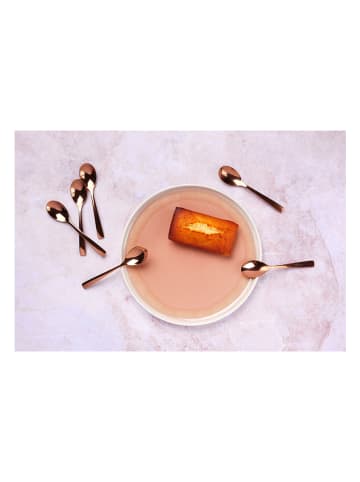 Björn 6-delige set: roestvrijstalen koffielepels "Oglu" koperkleurig - (L)12 cm