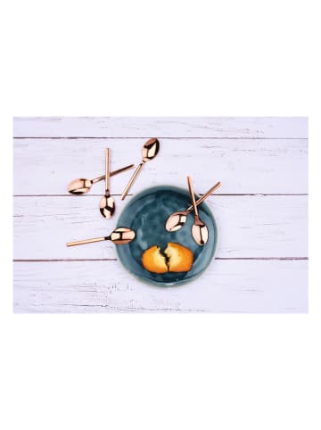 Björn 6-delige set: roestvrijstalen koffielepels "Emund" koperkleurig - (L)12 cm