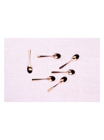 Björn 6-delige set: roestvrijstalen koffielepels "Sven" koperkleurig - (L)14 cm