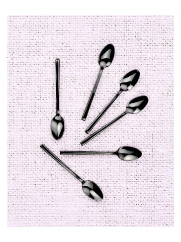 Björn 6er-Set: Edelstahl-Kaffeelöffel "Olaf" in Schwarz - (L)13 cm