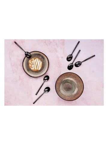 Björn Łyżeczki (6 szt.) "Knut" w kolorze czarnym do kawy - dł. 14 cm