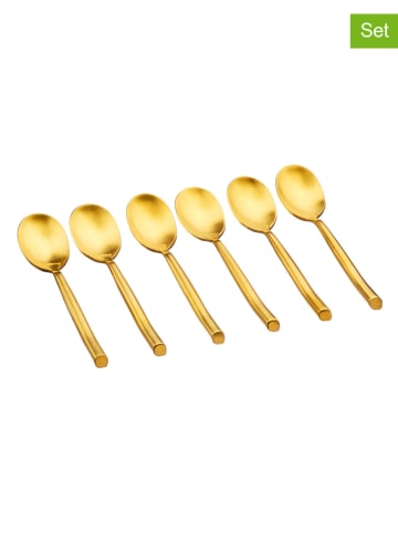 Björn Łyżeczki (6 szt.) "Knut" w kolorze złotym do kawy - dł. 14 cm