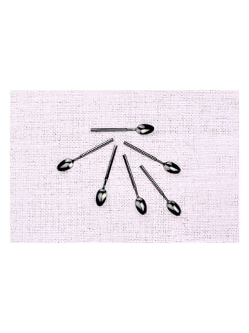 Björn 6-delige set: roestvrijstalen koffielepels "Viggo" zwart - (L)14 cm