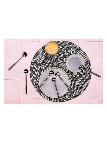 Björn 6er-Set: Edelstahl-Kaffeelöffel "Abel" in Schwarz - (L)16 cm