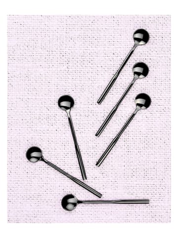 Björn Łyżeczki (6 szt.) "Abel" w kolorze czarnym do kawy - dł. 16 cm