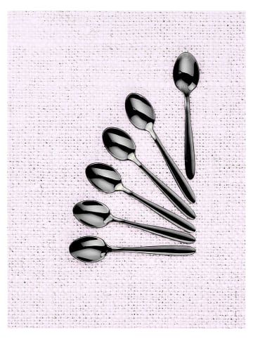 Björn Łyżeczki (6 szt.) "Kaja" w kolorze czarnym do kawy - dł. 14 cm