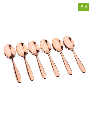 Björn 6-delige set: roestvrijstalen koffielepels "Kaja" koperkleurig - (L)14 cm