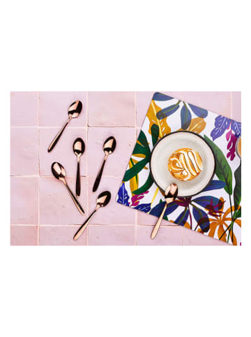 Björn 6-delige set: roestvrijstalen koffielepels "Kaja" koperkleurig - (L)14 cm