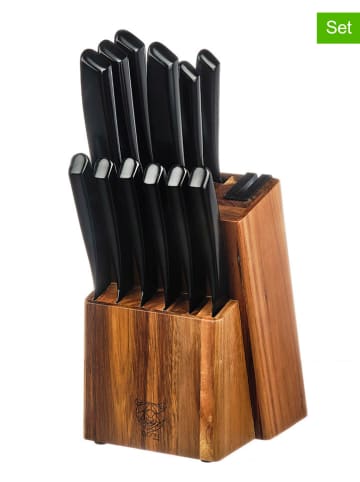 Björn 14tlg. Küchenmesser-Set "Jensen Loviisa" in Schwarz