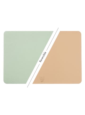 Björn 6-delige set: placemats lichtgroen/lichtroze - (L)44,5 x (B)30 cm