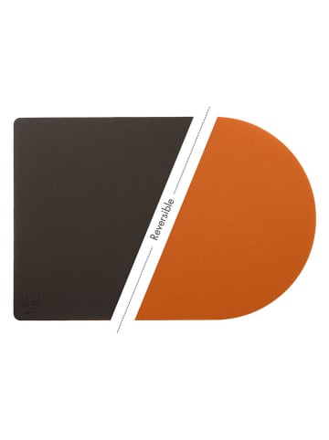 Björn 6-delige set: placemats bruin/oranje - (L)44,5 x (B)30 cm