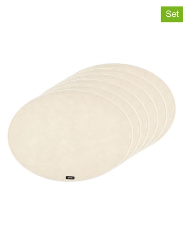 Björn 6-delige set: placemats crème - (L)45 x (B)33 cm