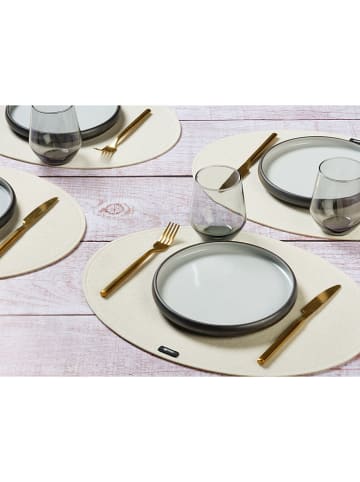 Björn 6-delige set: placemats crème - (L)45 x (B)33 cm