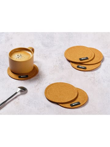 Björn 6er-Set: Untersetzer in Hellbraun - Ø 10 cm