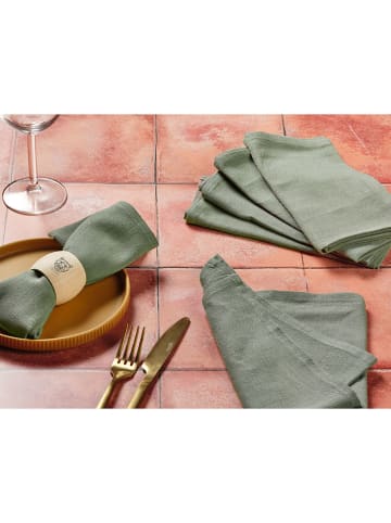 Björn 6er-Set: Servietten in Grün - (L)40 x (B)40 cm