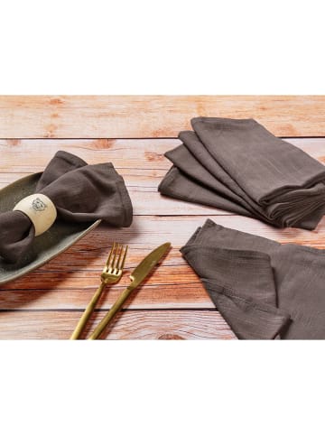 Björn Serwetki (6 szt.) w kolorze brązowym - 40 x 40 cm