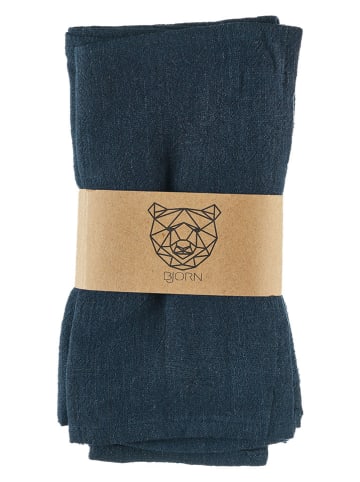 Björn 6-delige set: servetten donkerblauw - (L)40 x (B)40 cm
