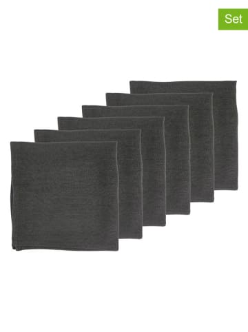 Björn 6-delige set: servetten antraciet - (L)40 x (B)40 cm