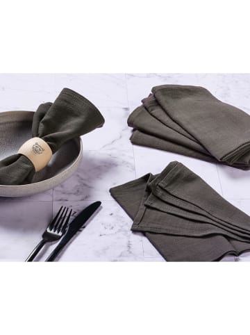Björn 6er-Set: Servietten in Anthrazit - (L)40 x (B)40 cm
