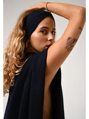 AUTHENTIC CASHMERE Kaszmirowa opaska "Lana" w kolorze granatowym na czoło