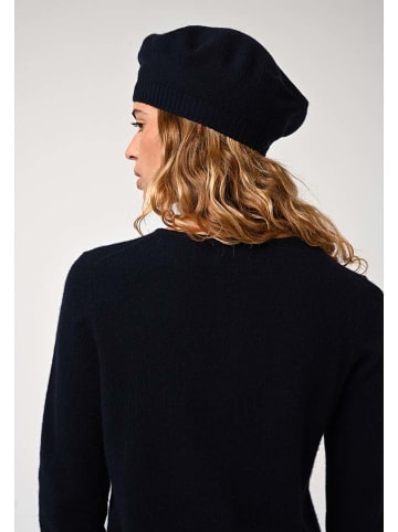 AUTHENTIC CASHMERE Kaszmirowy beret "Liwi" w kolorze granatowym