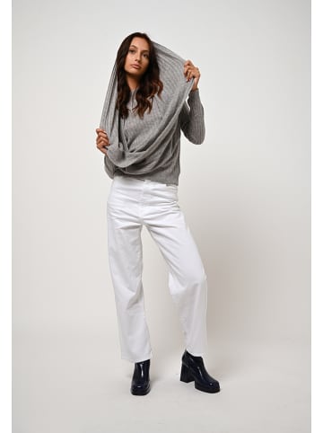 AUTHENTIC CASHMERE Kaszmirowy szal-koło "Tommy" w kolorze szarym - 64 x 40 cm