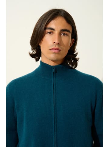 AUTHENTIC CASHMERE Kasjmieren vest "Albaron" petrol