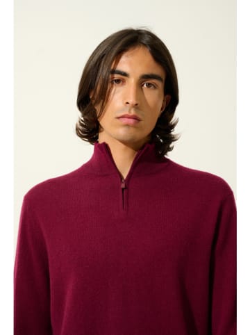 AUTHENTIC CASHMERE Kasjmieren trui "Ambin" bordeaux