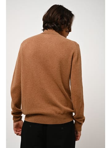 AUTHENTIC CASHMERE Kasjmieren coltrui "Bange" cognackleurig