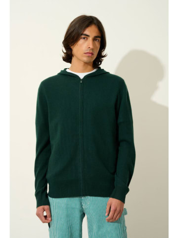 AUTHENTIC CASHMERE Kaszmirowy kardigan "Neurre" w kolorze ciemnozielonym