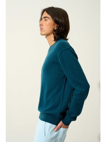 AUTHENTIC CASHMERE Kaszmirowy sweter "Nolan" w kolorze morskim