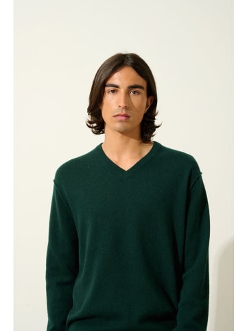 AUTHENTIC CASHMERE Kaszmirowy sweter "Timeo" w kolorze ciemnozielonym