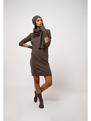 AUTHENTIC CASHMERE Kasjmieren jurk "Armet" bruin