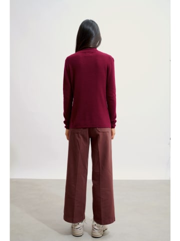 AUTHENTIC CASHMERE Kaszmirowy golf "Bise" w kolorze bordowym