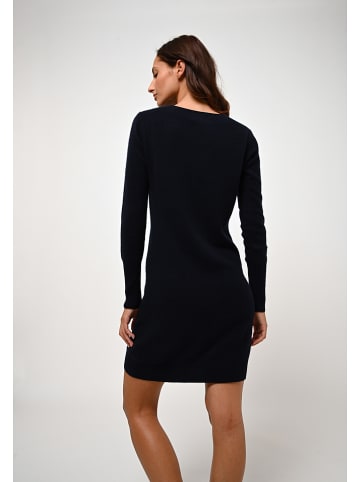 AUTHENTIC CASHMERE Kaschmir-Kleid "Capelet" in Dunkelblau